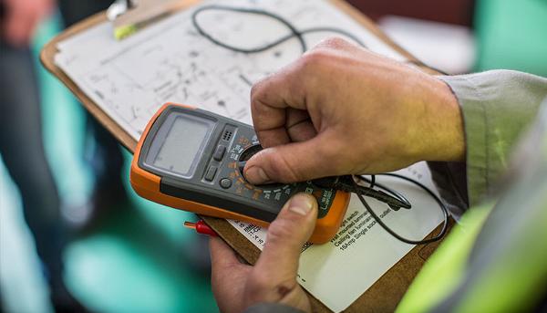 man with pat testing equipment