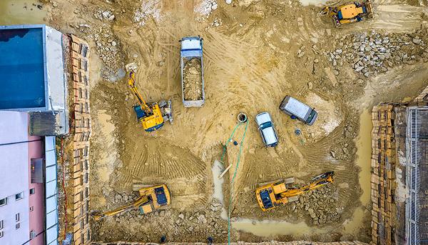 construction site from above